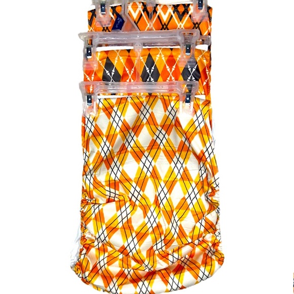 WEGREECO Washable Male Dog Belly Band Diapers Yellow Geometric 3-Pack Sz XXL - Picture 7 of 9